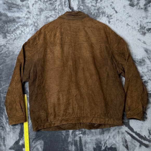 Brooks Brothers 346 Full Zip Leather Jacket Size X-Large Long Sleeve Collard - Picture 8 of 8